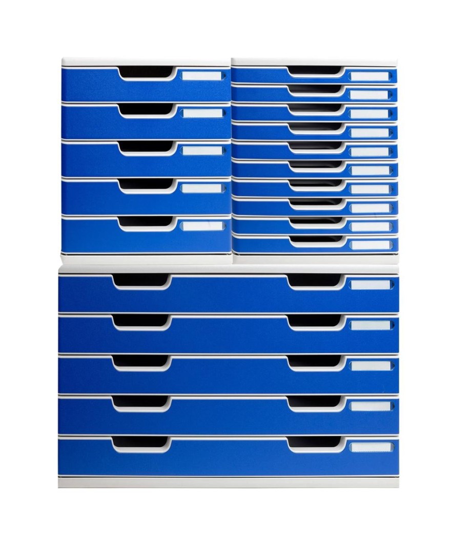 MODULO A3+ 5 tiroirs gris lumière/bleu