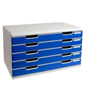 MODULO A3+ 5 tiroirs gris lumière/bleu