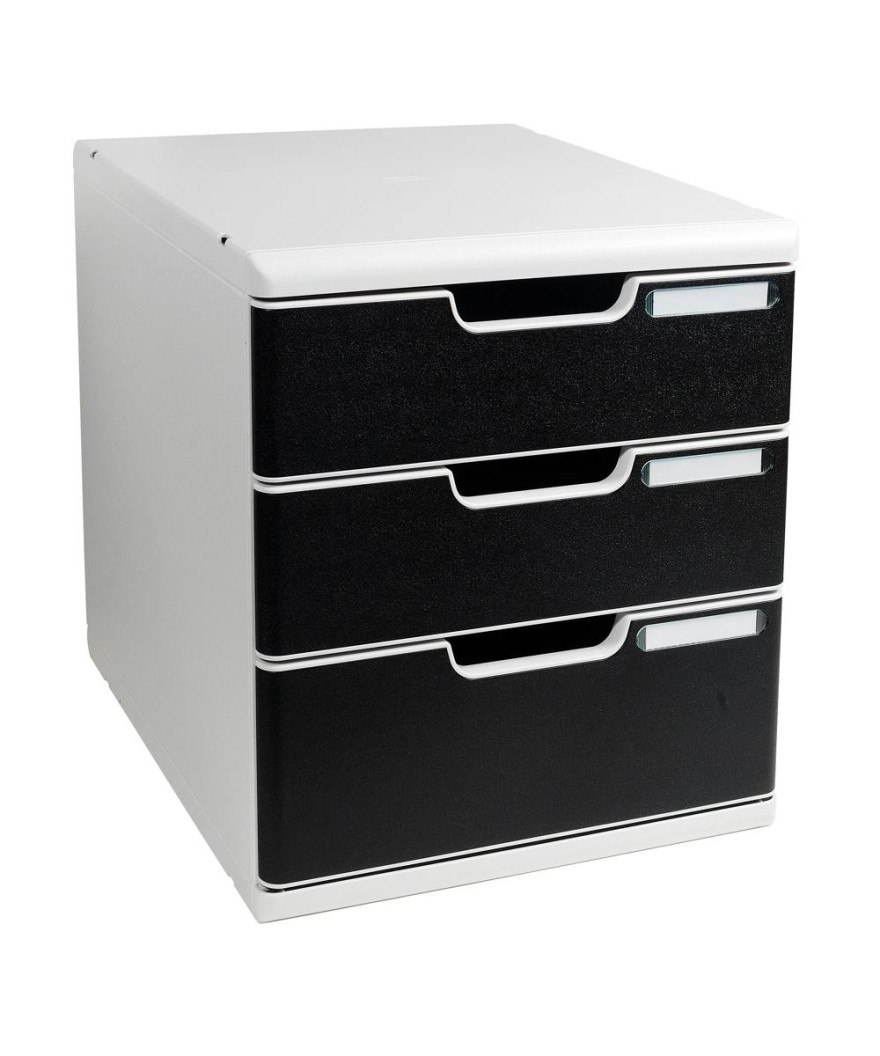 MODULO A4+ 3 tiroirs gris lumière/noir