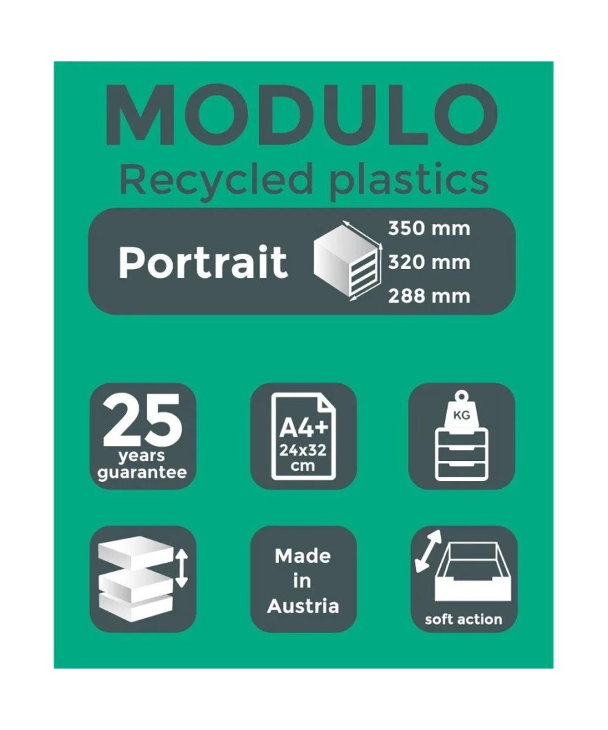 MODULO A4/5 noir/arlequi fermeture à clé