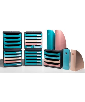 Porte-revues Mag-cube Skandi  Bleu Pac.