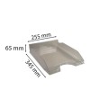 ECOTRAY Corbeille à cour. Office gris tr