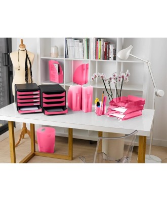 ECOBIN Corb.à papier Linic framboise tra