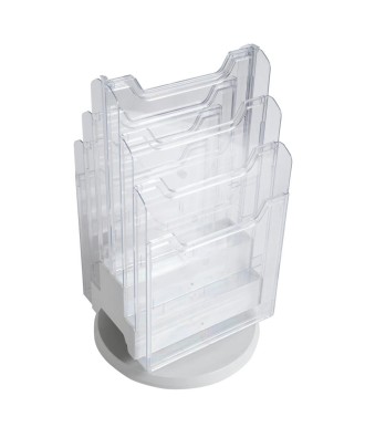 Tourniq. 6 cases A4 vertic gris/cristal