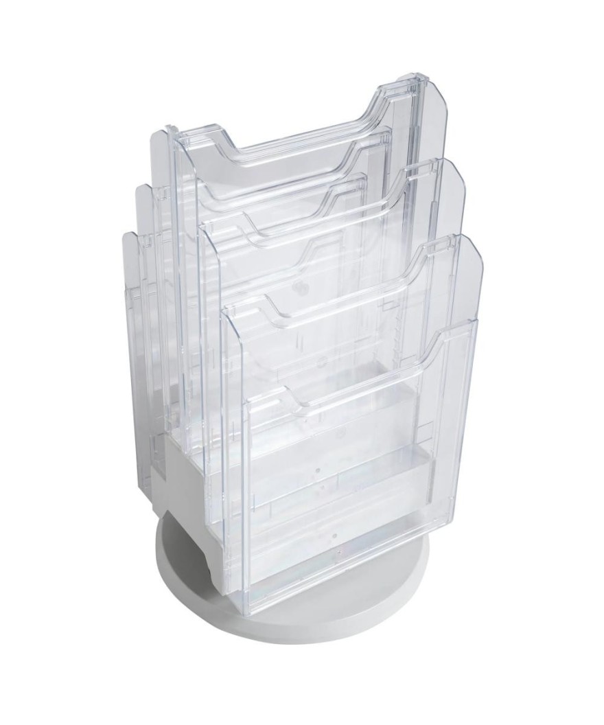 Tourniq. 6 cases A4 vertic gris/cristal