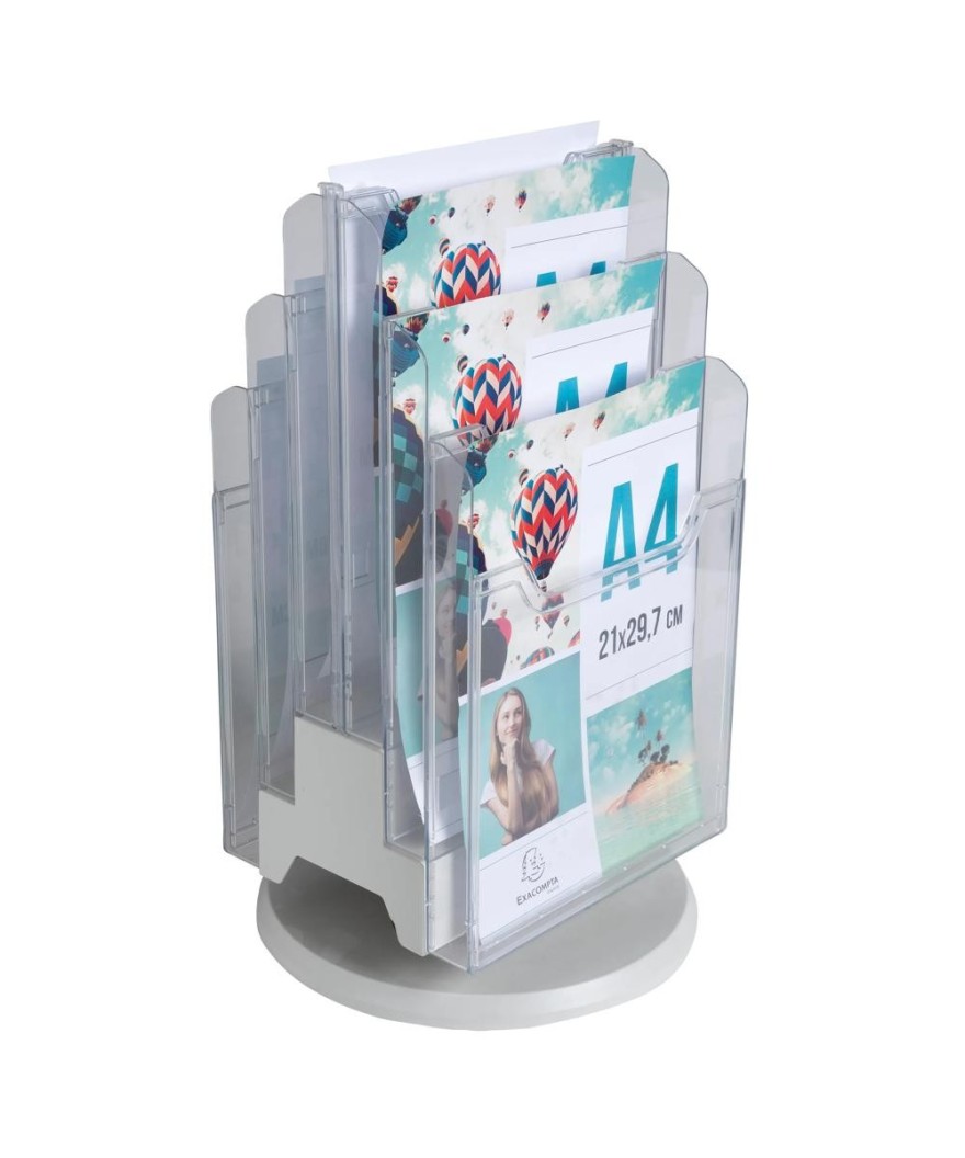 Tourniq. 6 cases A4 vertic gris/cristal