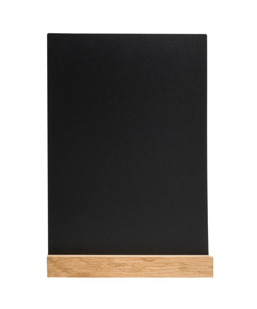 Porte menu ardoise sur pied bois A4