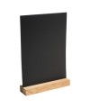 Porte menu ardoise sur pied bois A4