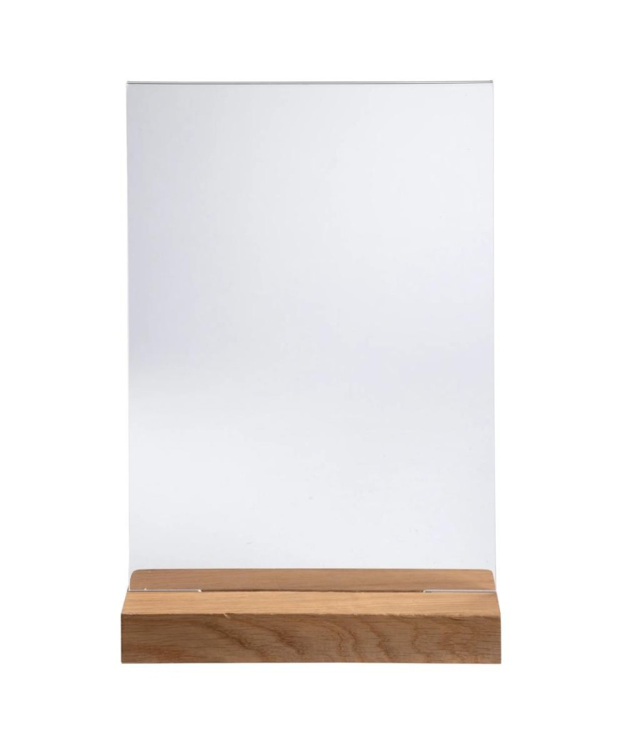 Porte-visuel a. socle en bois A4vertical