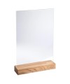 Porte-visuel a. socle en bois A4vertical