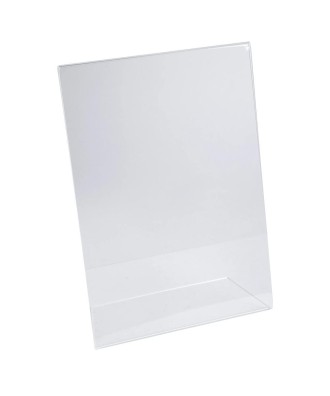 Porte-visuel incliné A5 cristal