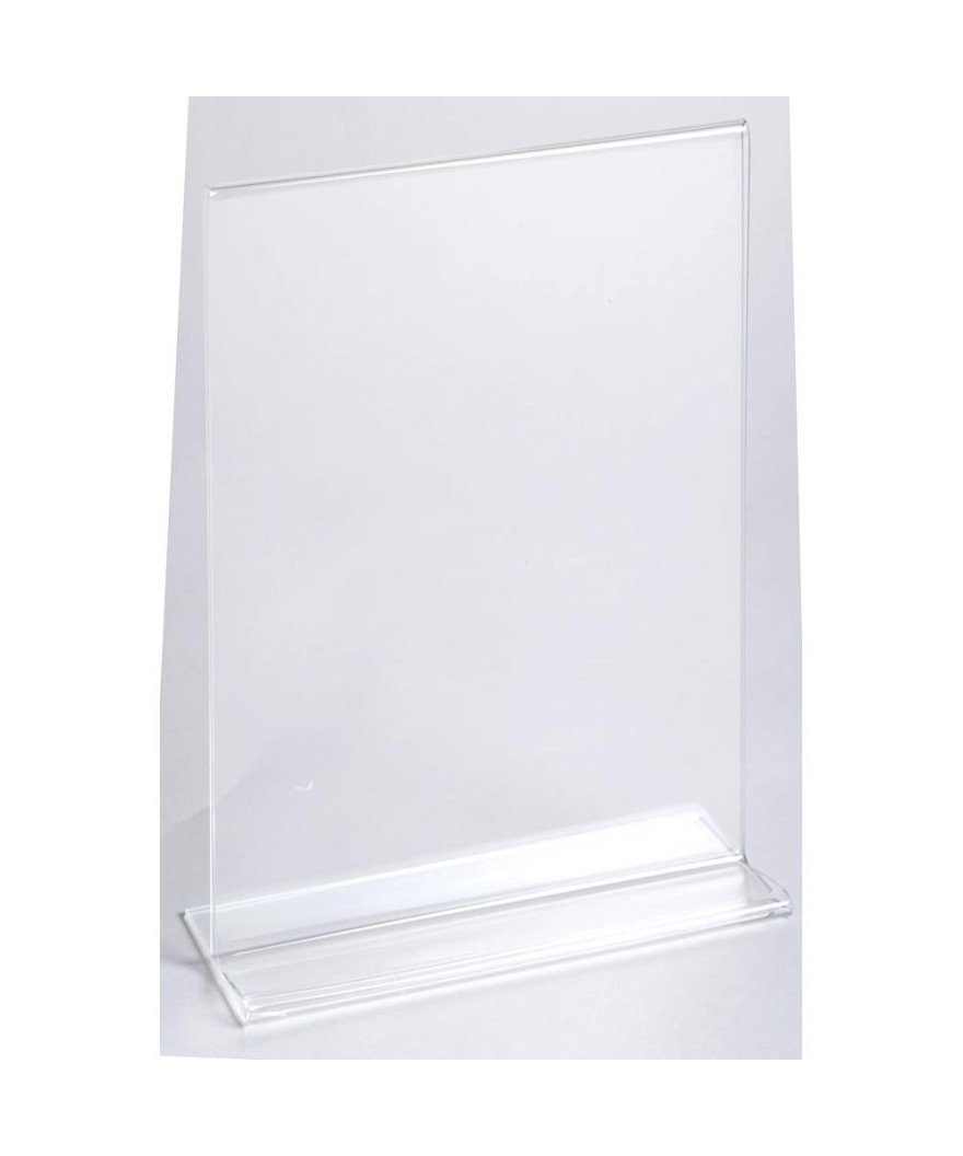 Porte-visuel droit vertical A5 cristal