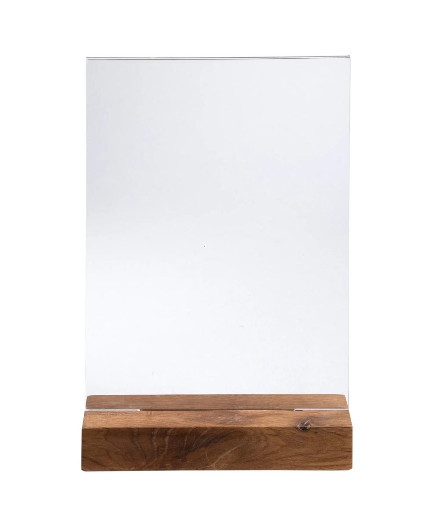 Porte-visuel a. socle en bois A5vertical