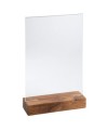 Porte-visuel a. socle en bois A5vertical