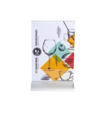 Porte-visuel vertical socle aluminiumA5