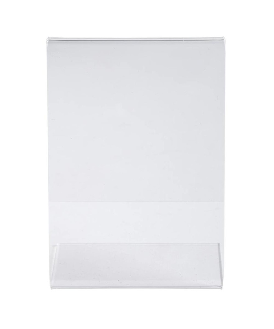 Porte-visuel incliné A6 cristal