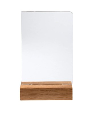 Porte-visuel a. socle en bois A6vertical