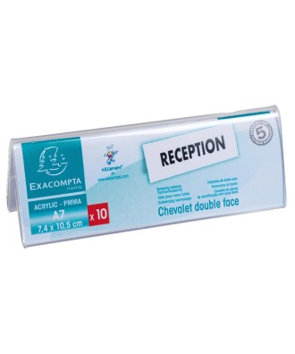Lot de 10 porte-noms 105x40mm (A7 plié)