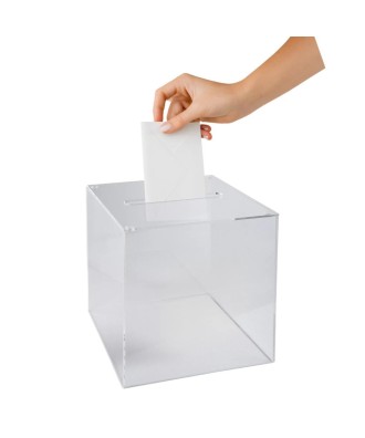 Urne transparente avec couvercle 21 cm
