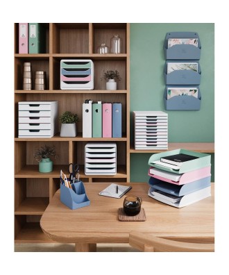 Trieur mural horiz. 1 compart. Bleu Gris