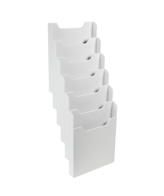 Trieur A4 vertic monté 6 cases gris lum