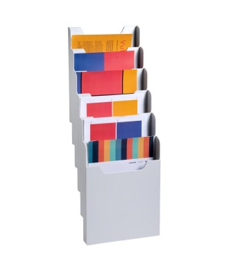 Trieur A4 vertic monté 6 cases gris lum