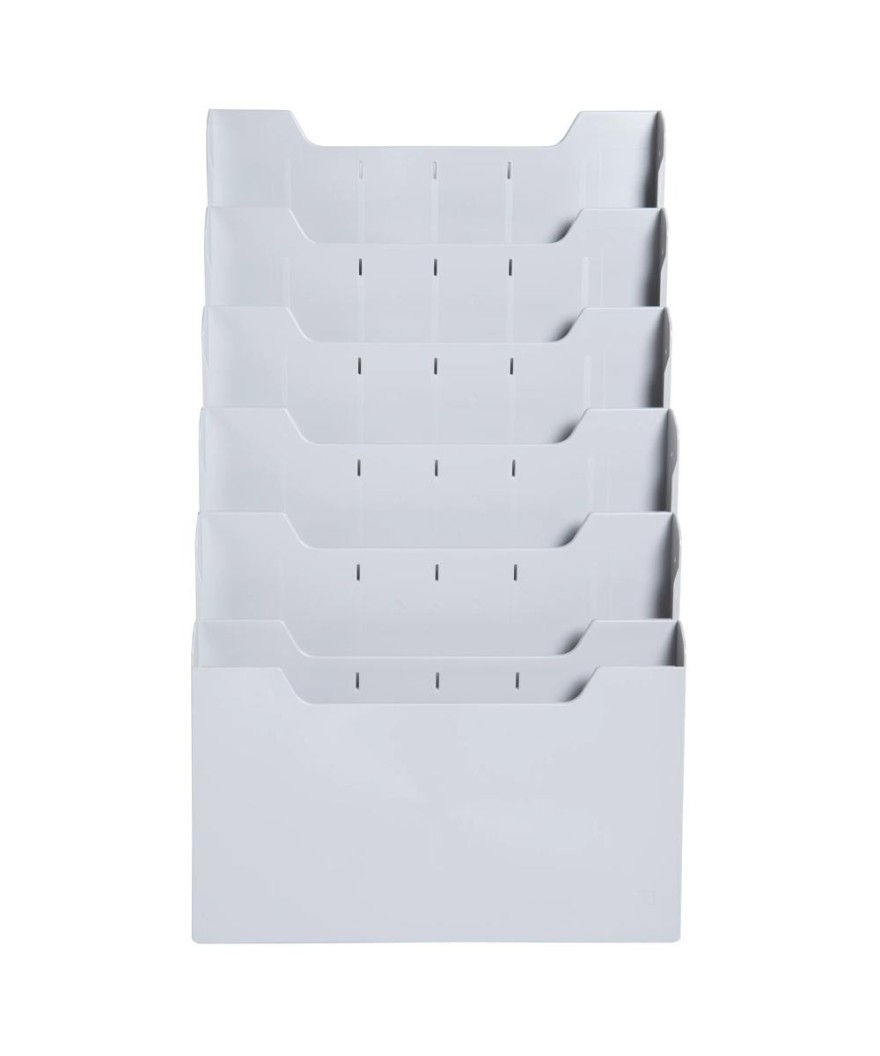 Trieur A4 horiz monté 6 cases gris lum