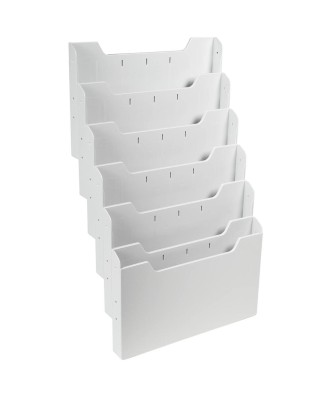 Trieur A4 horiz monté 6 cases gris lum