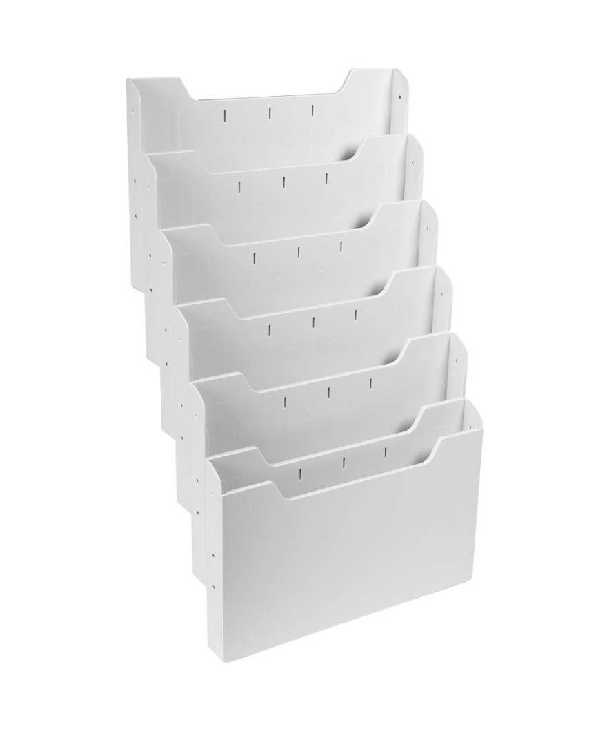 Trieur A4 horiz monté 6 cases gris lum