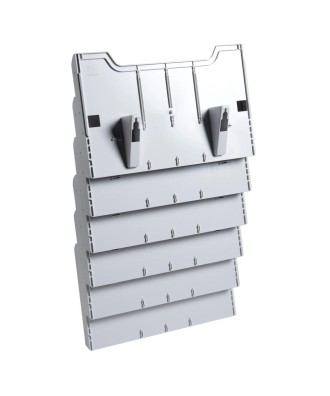 Trieur A4 horiz monté 6 cases gris lum