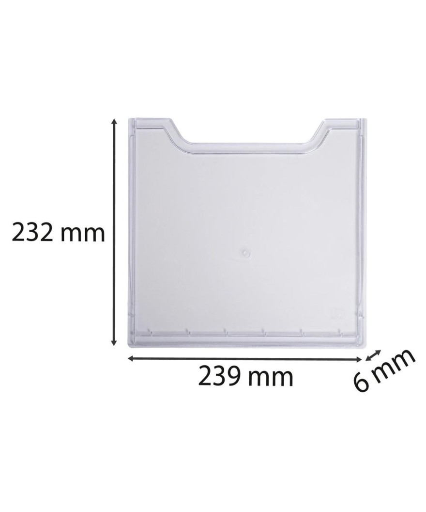 Plaque recouv. trieur A4 vertic cristal