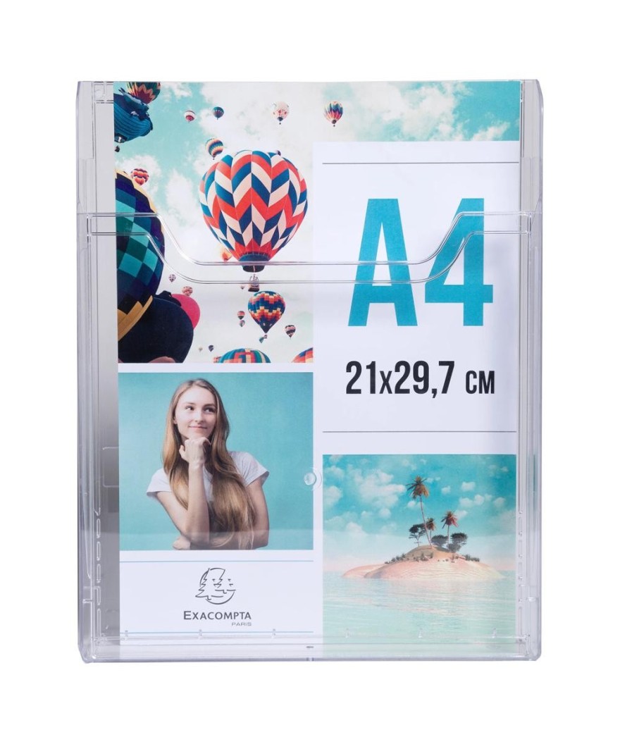 Box mural 1 case A4 vertical cristal
