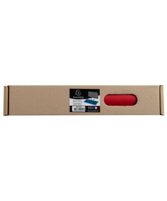 Sous-main souple PU 40x80cm noir/rouge