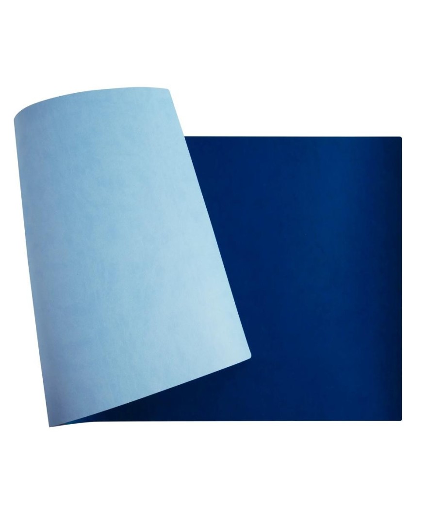 Sous-Main PU Bleu clair/Marine 40x80cm