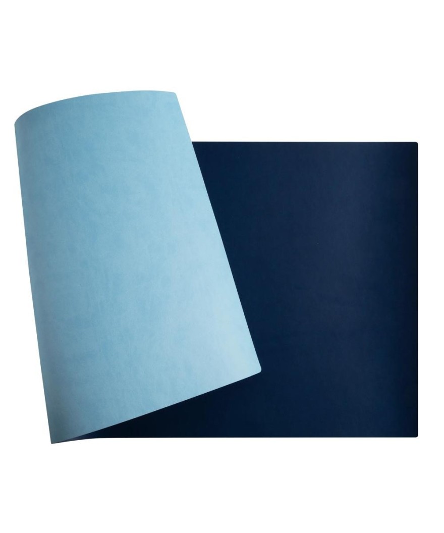 Sous-main souple PU 43x90cm marine/ciel