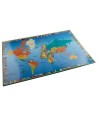 Sous-main rigide PVC 37,5x57,5cm Monde