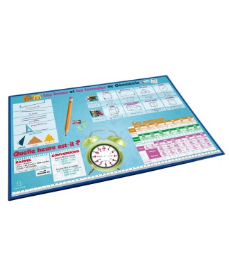 Sous-main rigide PVC 37,5x57,5cm Maths