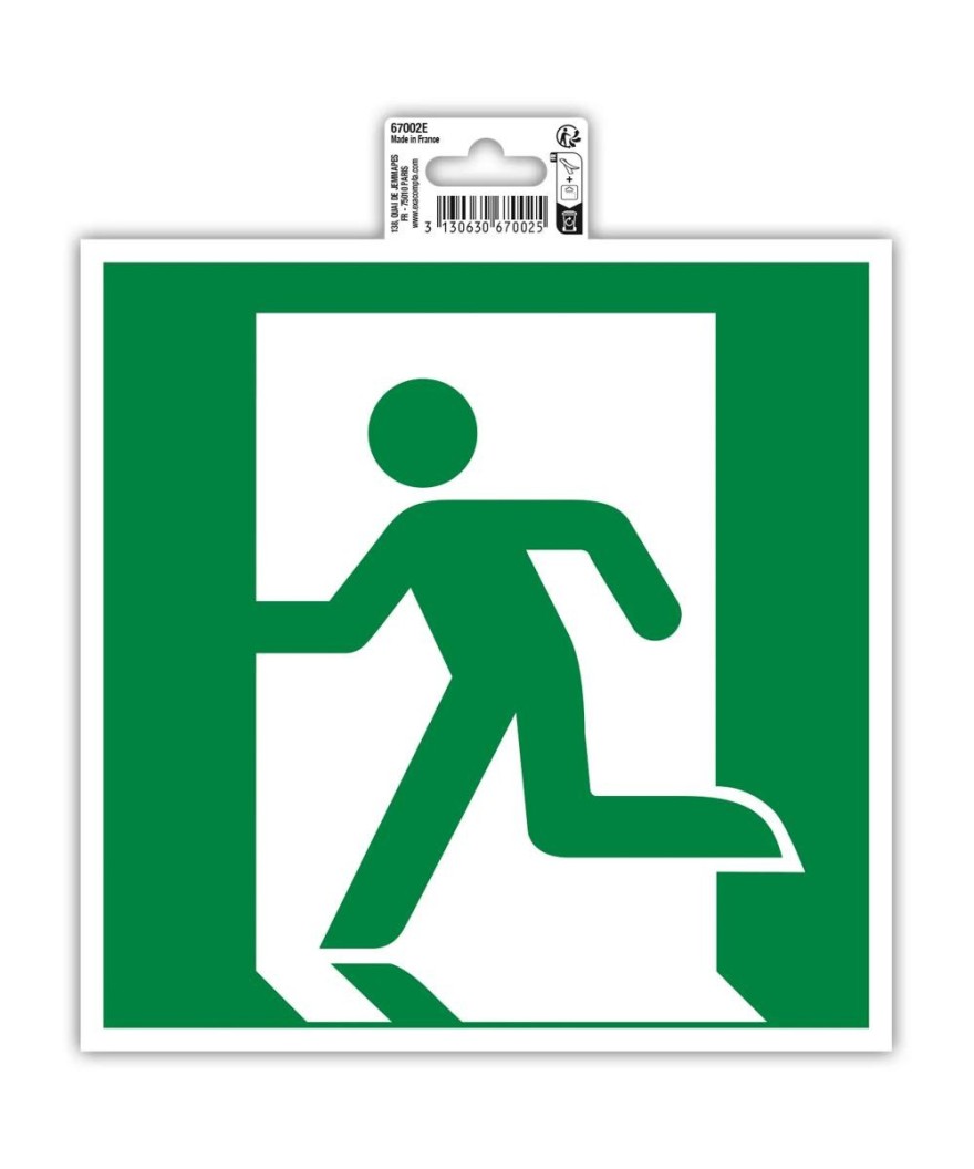 Panneau adhésif évacuation gauche 20cm