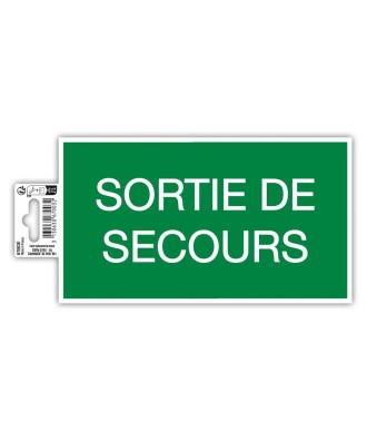 Panneau adhésif Issue de secours 20cm FR