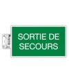 Panneau adhésif Issue de secours 20cm FR
