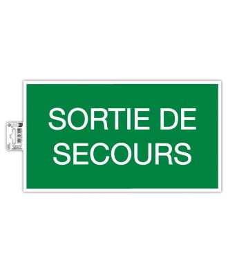 Panneau adhésif issue de secours 35cm FR