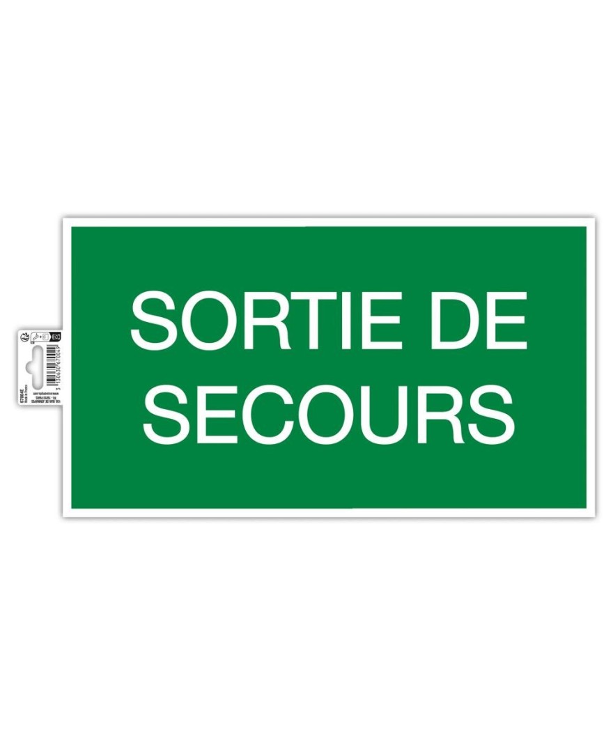 Panneau adhésif issue de secours 35cm FR