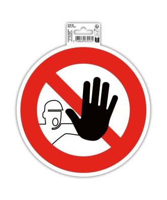Panneau adhésif accès interdit 20cm