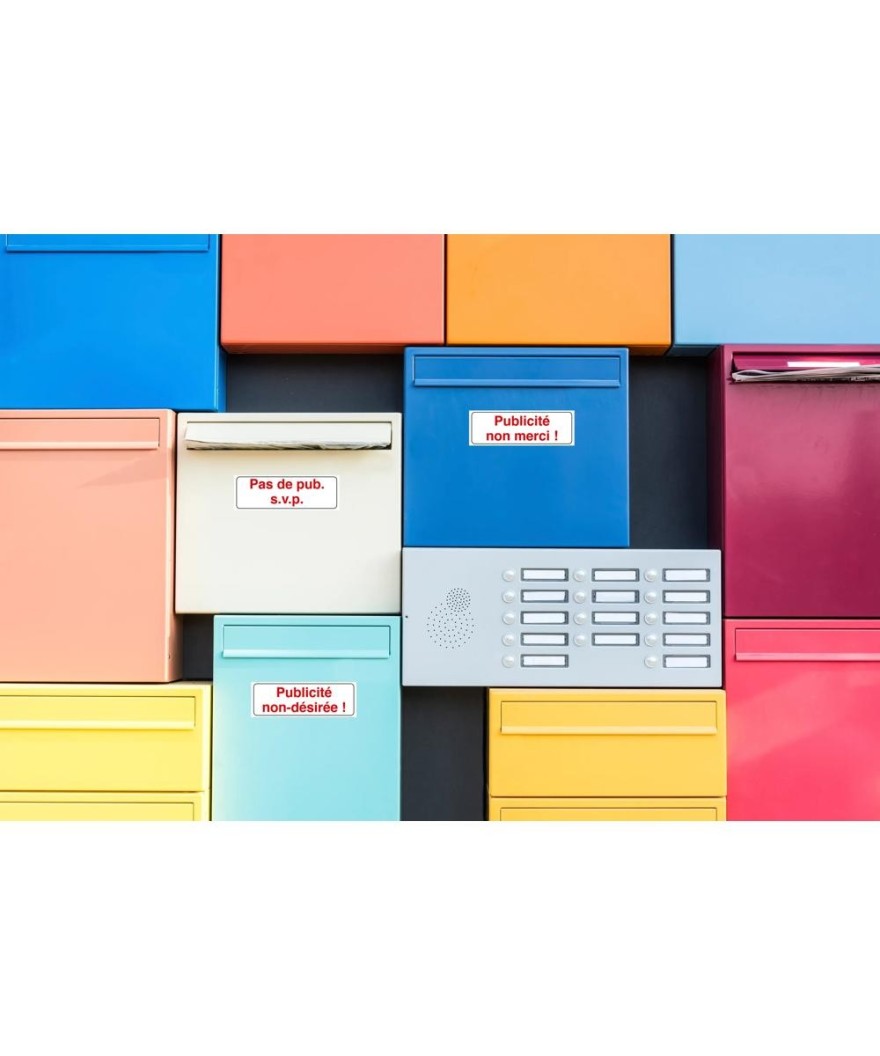 Panneau Publicité interdite PVC10x10cmFR