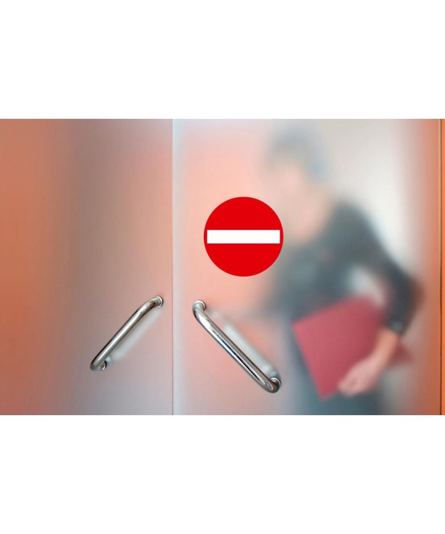 Panneau Sens interdit PVC 20 cm