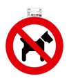 Panneau Interdit aux chiens PVC 20 cm