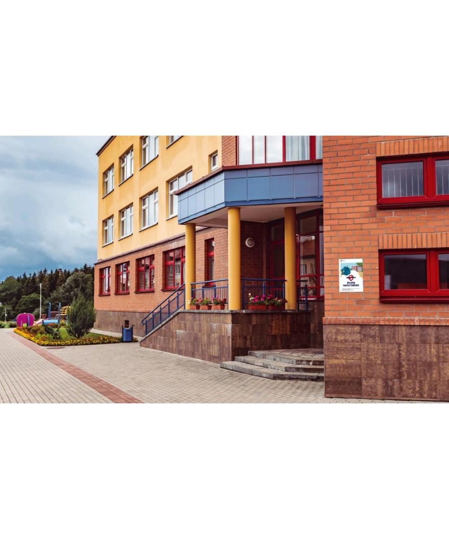 Panneau PP non adh. Ecole sans tabacA4FR