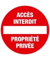 Panneau accés interdit 30 cm FR