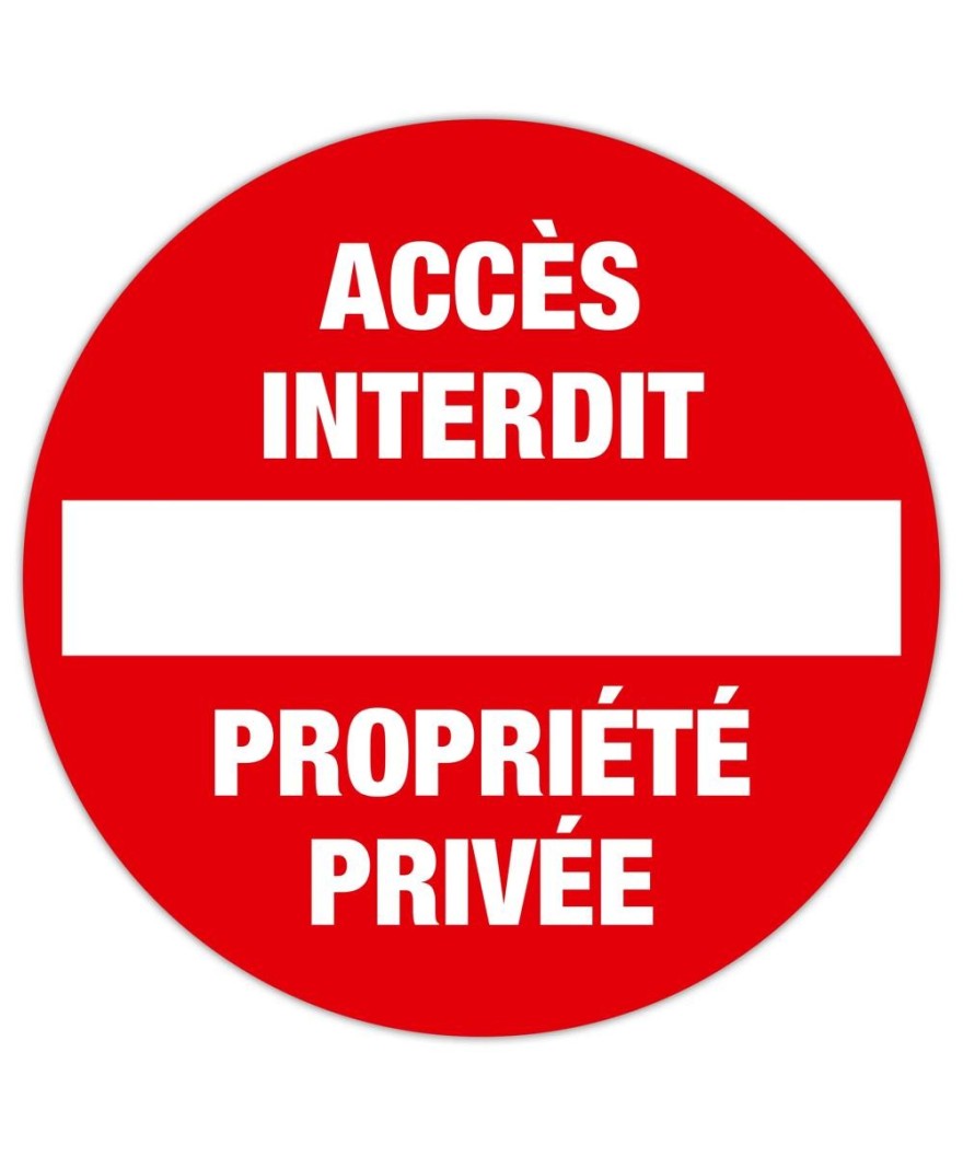 Panneau accés interdit 20 cm FR