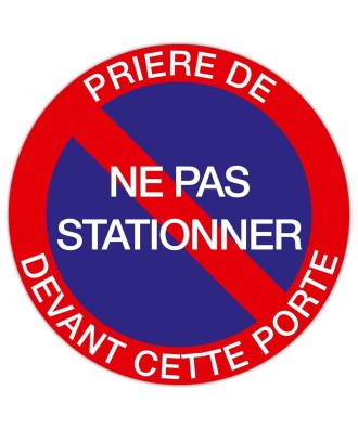 Panneau ne pas stationner 20 cm FR